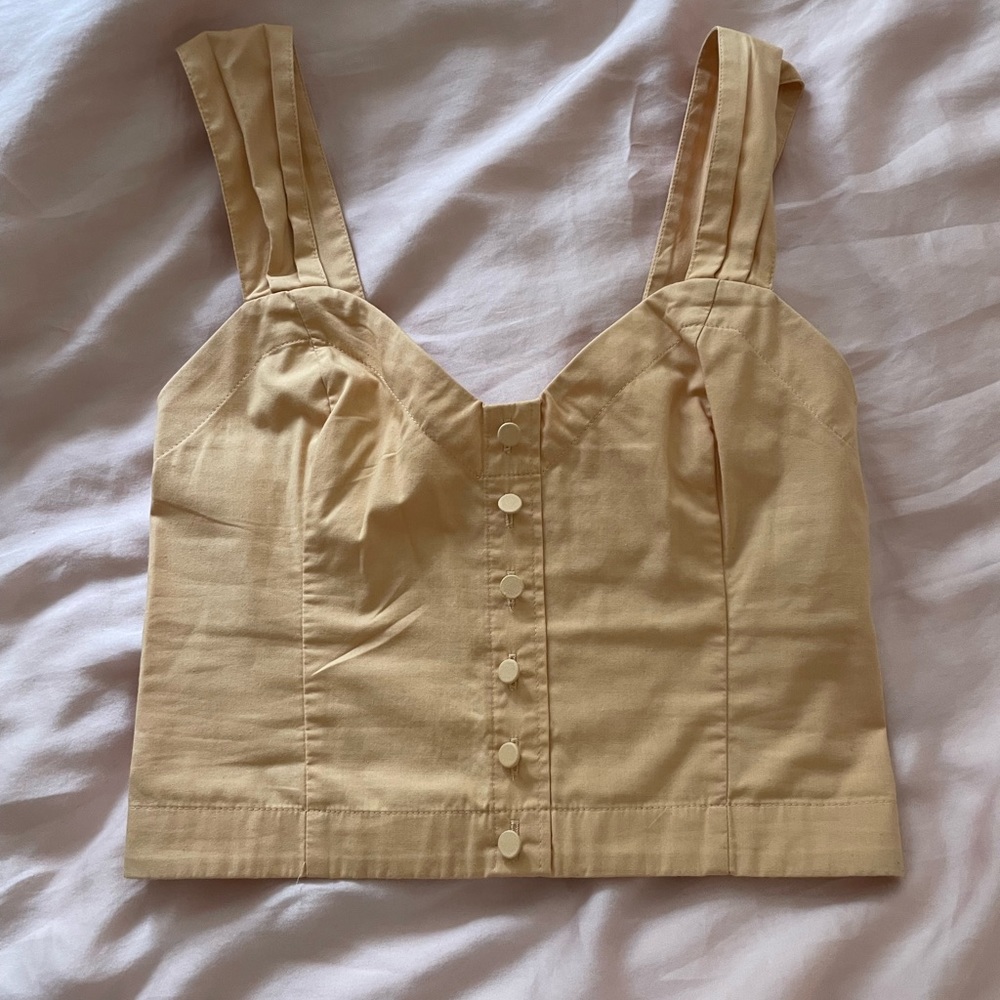 Abercrombie and Fitch cream orange top